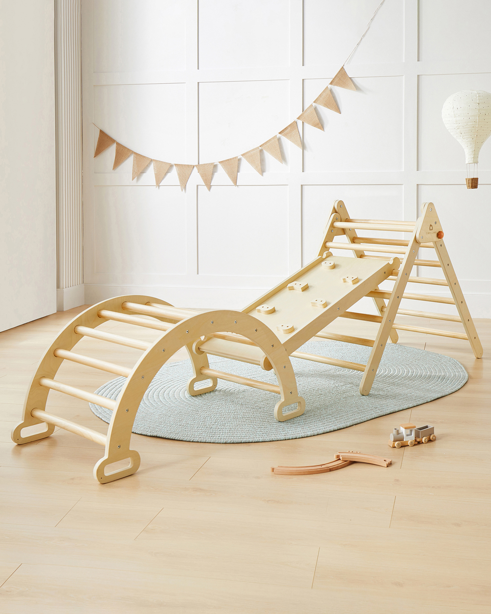 Toddler Learning Tower - Montessori Wooden Learning Tower Foldable Toys