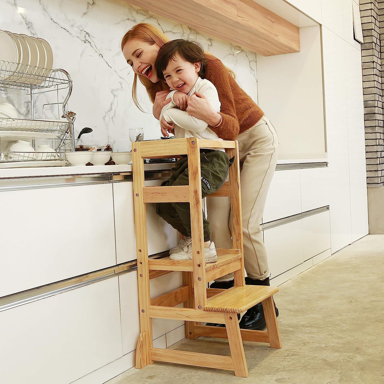 Adjustable Height Ladder Stool – Toddler Learning Tower recenzja i cena
