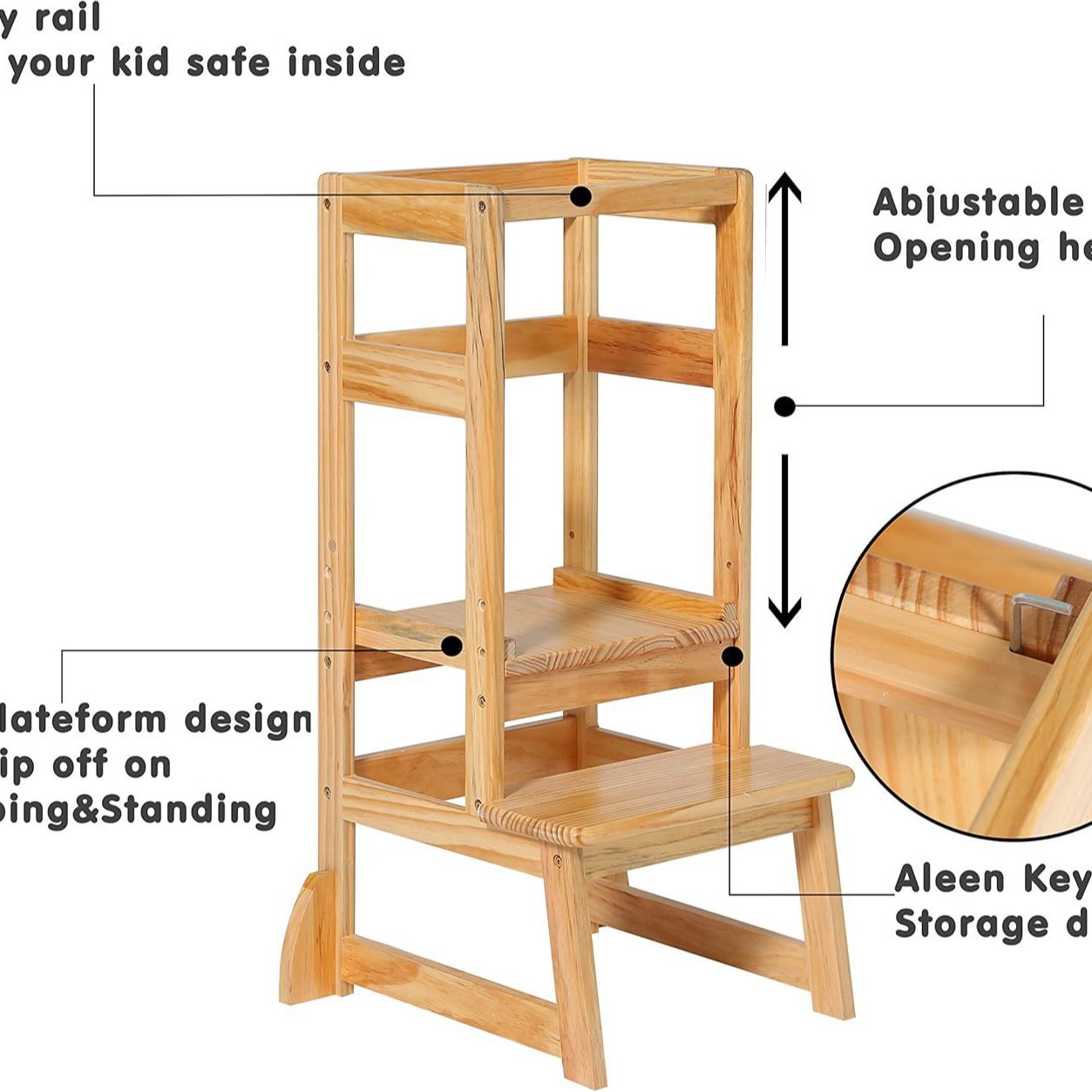 Adjustable Height Ladder Stool – Toddler Learning Tower recenzja i cena