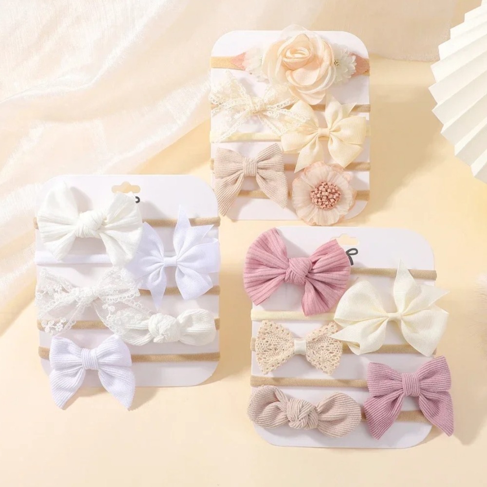 5Pcs Baby Flower Lace Bow Head – Baby Products Set recenzja i cena