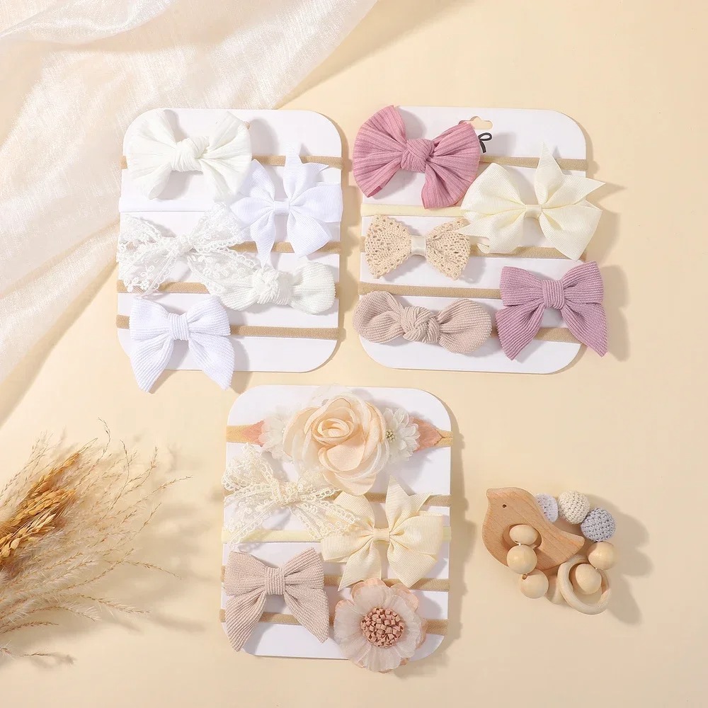5Pcs Baby Flower Lace Bow Head – Baby Products Set recenzja i cena