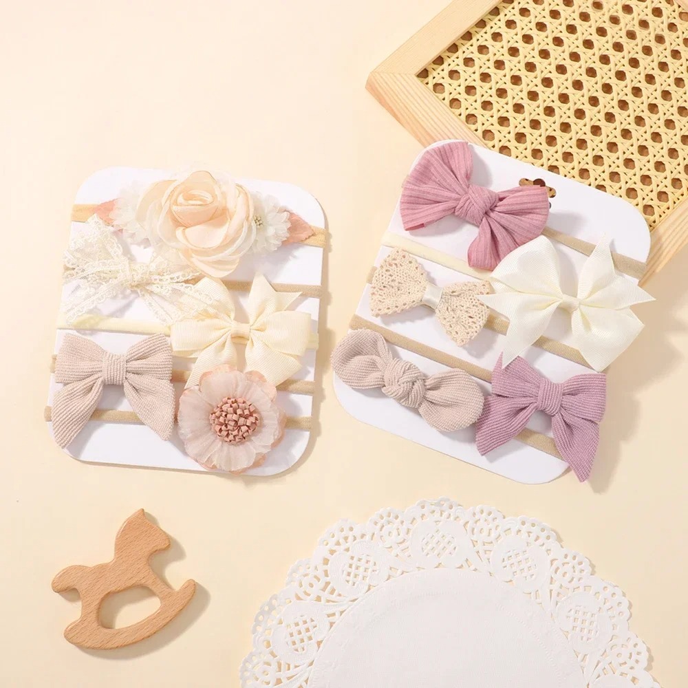 5Pcs Baby Flower Lace Bow Head – Baby Products Set recenzja i cena