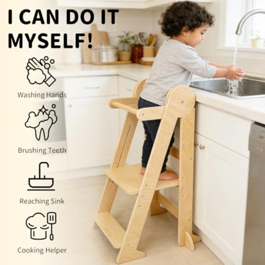 Foldable Toddler Kitchen Stool – Toddler Learning Tower recenzja i cena