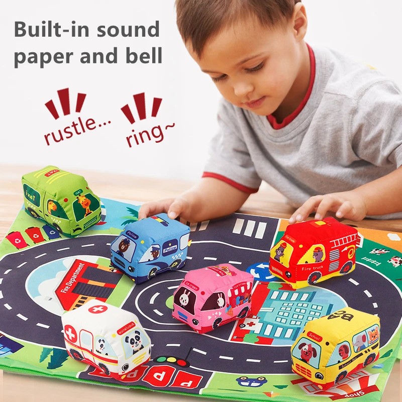 Soft Fabric Car Toy Set for Ba – Play Mat recenzja i cena