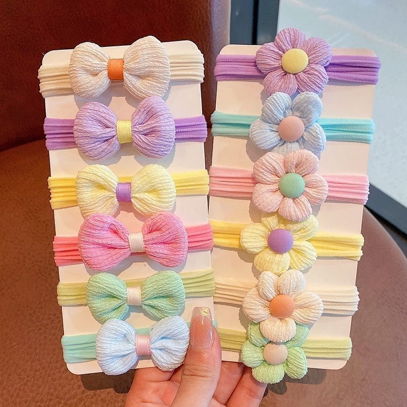 6Pcs/Set Cute Bowknot Hair Rop – Baby Products Set recenzja i cena