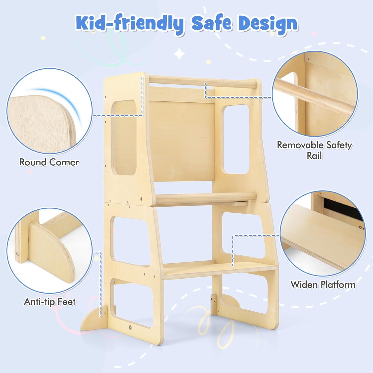 Toddler Tower, 4 in 1 Foldable – Toddler Learning Tower recenzja i cena