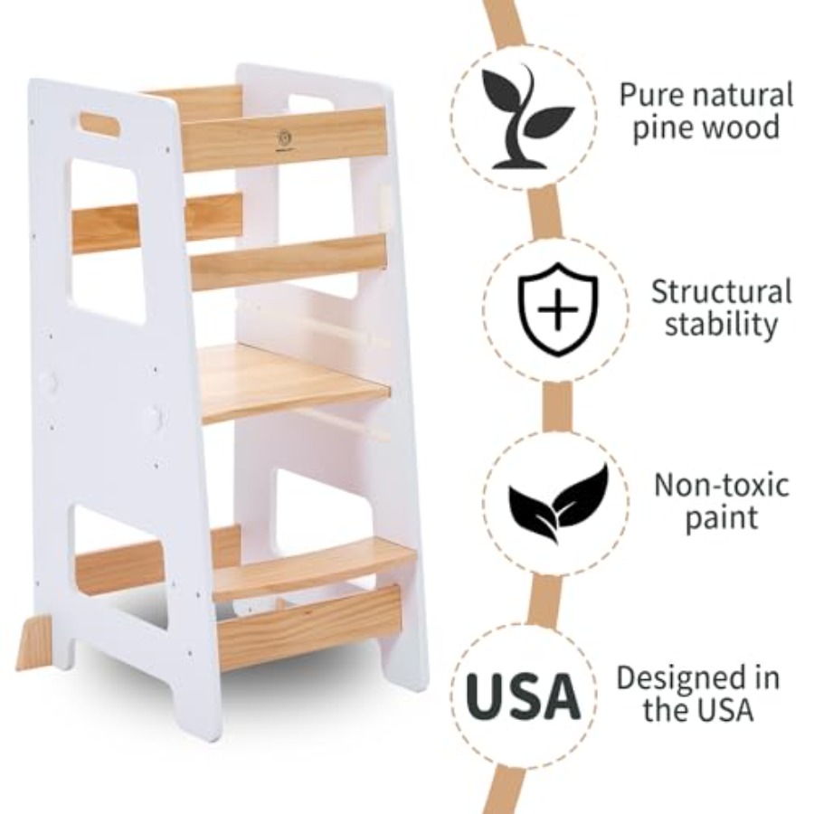 Kitchen Step Stool - Safe Mont – Toddler Learning Tower recenzja i cena